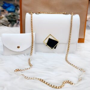 Luxury Pack of 2 | Women’s PU Leather Handbags Long Chain