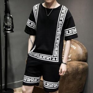 Men's Border Print Shirt and Short