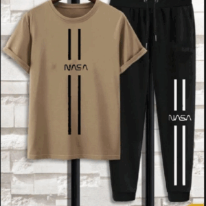 NASA Printed Polyester Tracksuit - Beige