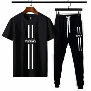 NASA Printed Polyester Tracksuit – Black