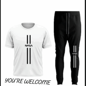 NASA Printed Tracksuit – White Shirt