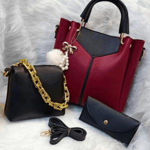 3-Piece set | Top Handle PU Leather | Women's Shoulder Bag